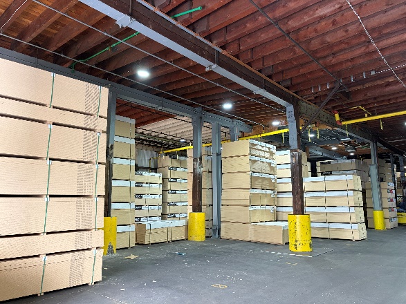 Interior of building 3 showing the main storage area