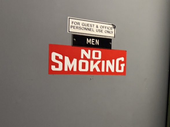 No Smoking signage posted on the premises