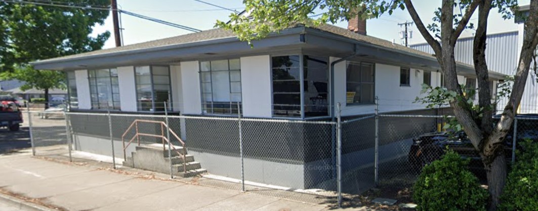 Exterior of the single-story office building at 1730 West 5th Avenue